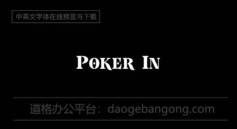 Poker In October Demo Font