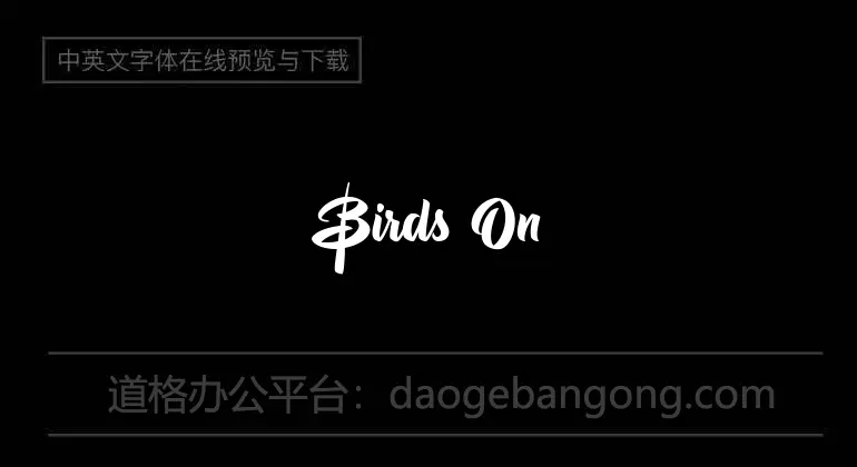 Birds One Font