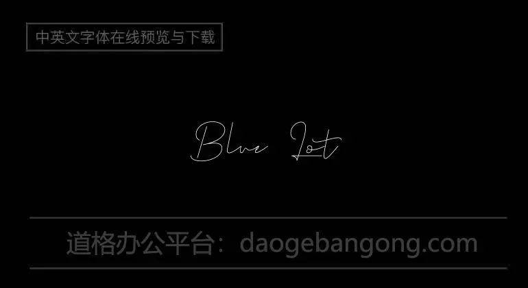 Blue Lotus - Font