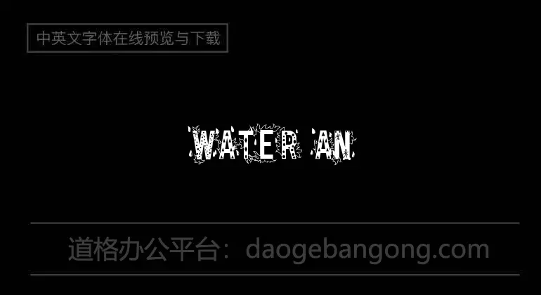 Water and Flames Font