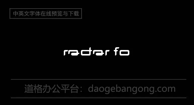 radar Font