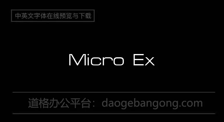 Micro Extend FLF Font