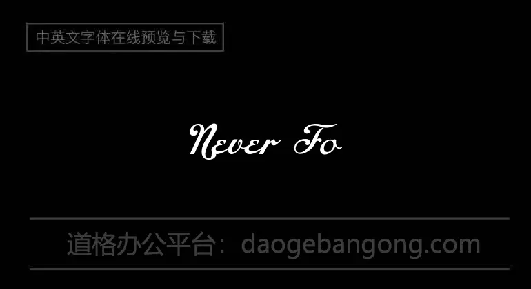 Never Forget Font