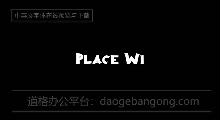 Place Witch Font