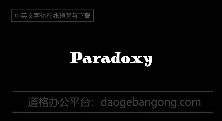 Paradoxy Effect Font
