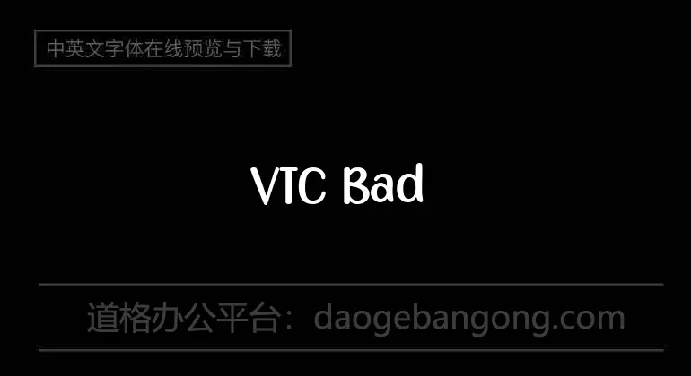 VTC Bad Hangover One Font