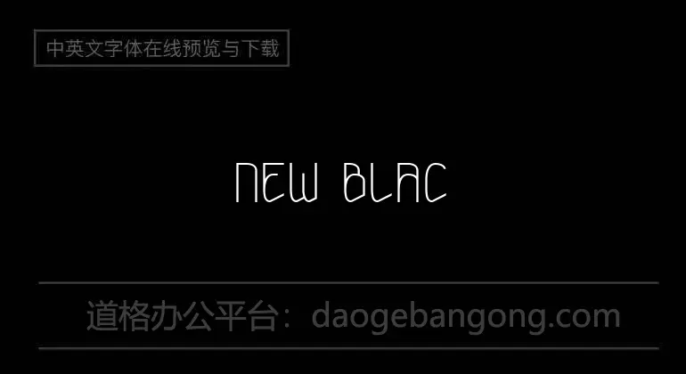 NEW BLACK Font