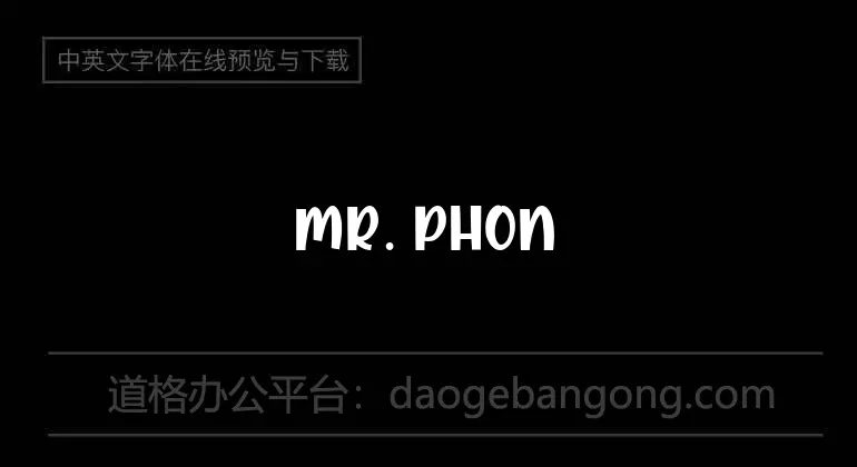MR. PHONE Font