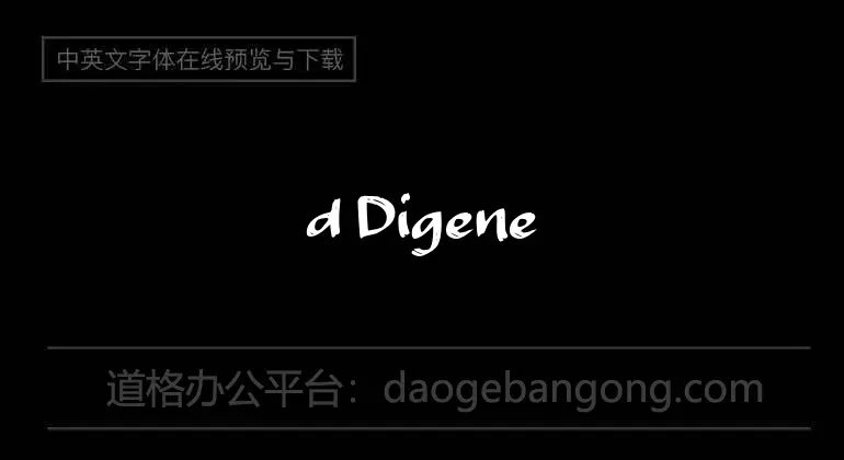 d Digenepi 500 Font