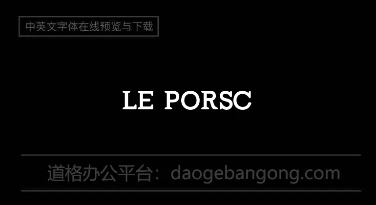 Le Porsche Font