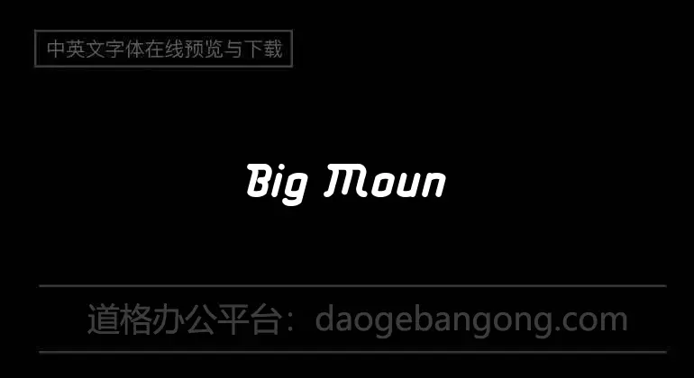Big Mountain Font