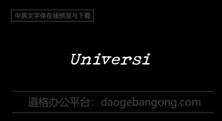 UniversityTwo Font