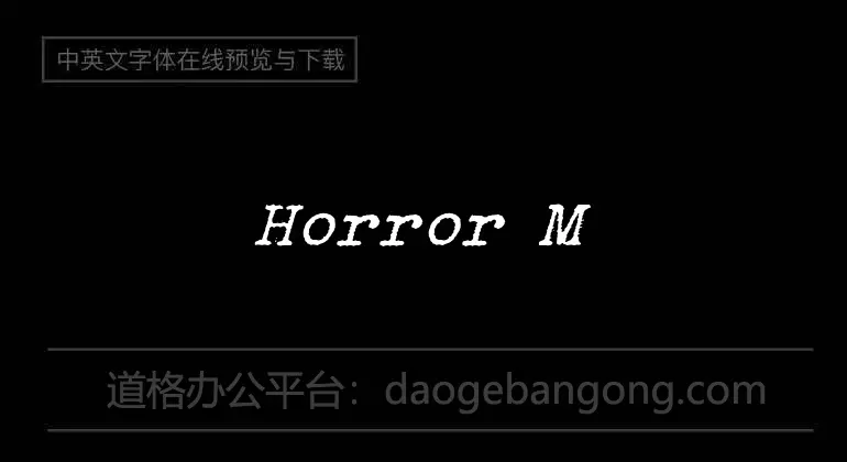 Horror Metal Font