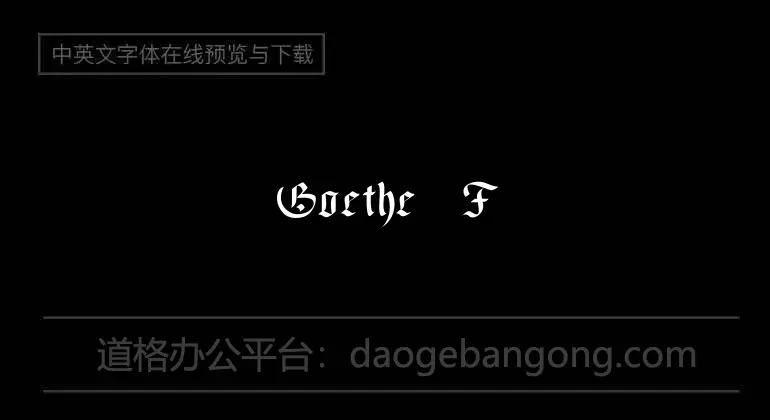 Goethe Font