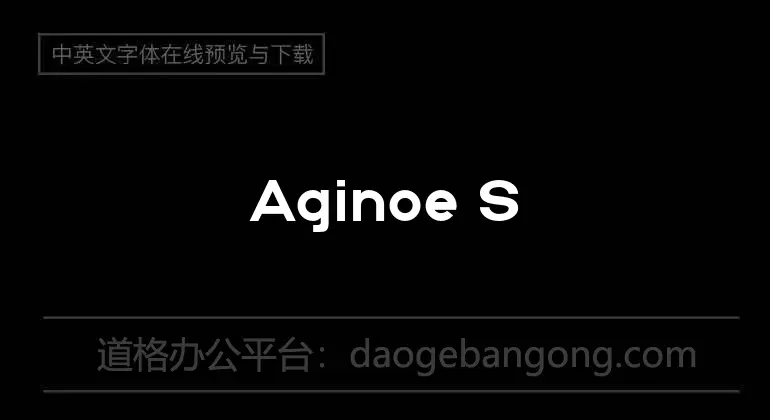 Aginoe Sans Font