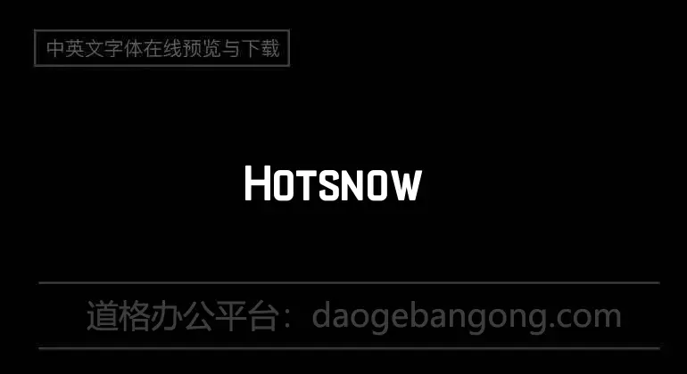 Hotsnow Font