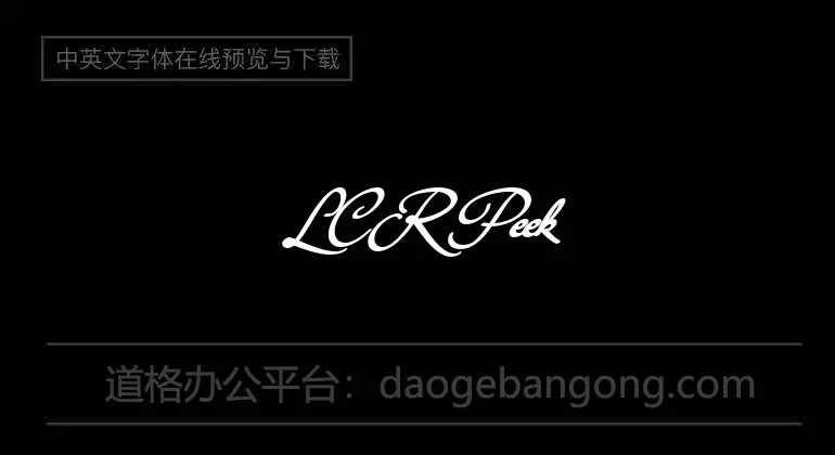 LCR Peek A Boo Font