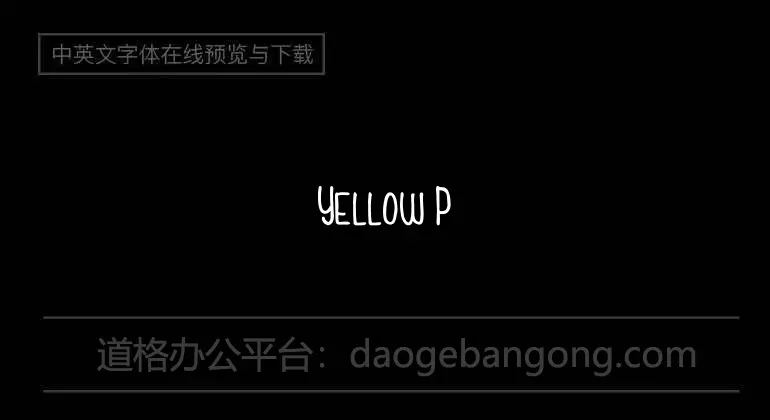 Yellow Peas Demo Black Font
