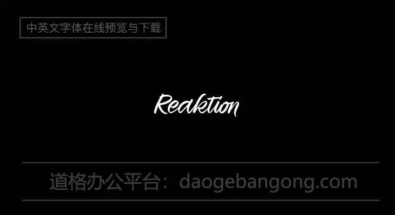 Reaktions Story Font