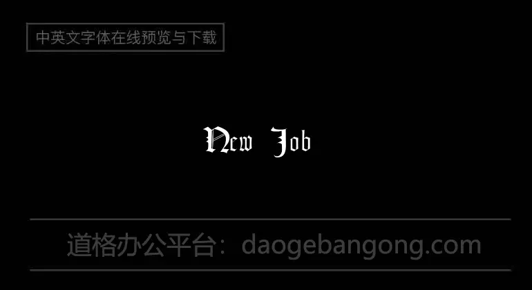 New Job Font