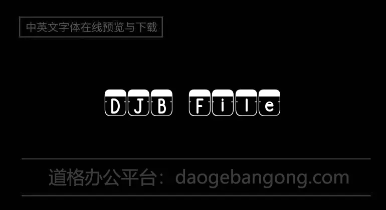 DJB File Folder Tabs Font