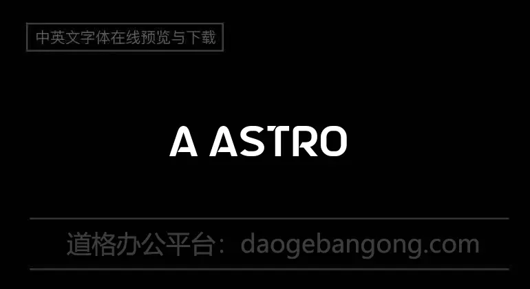 a Astro Space Font