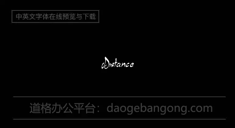 Distance Relationship Font