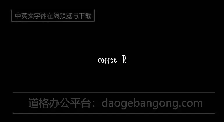 coffee Robusta Font