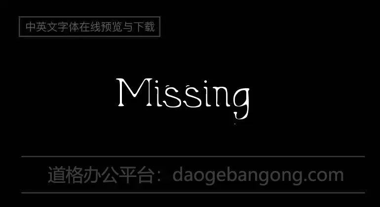 Missing man out Font