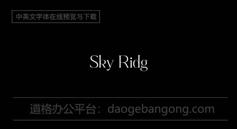 Sky Ridge Font