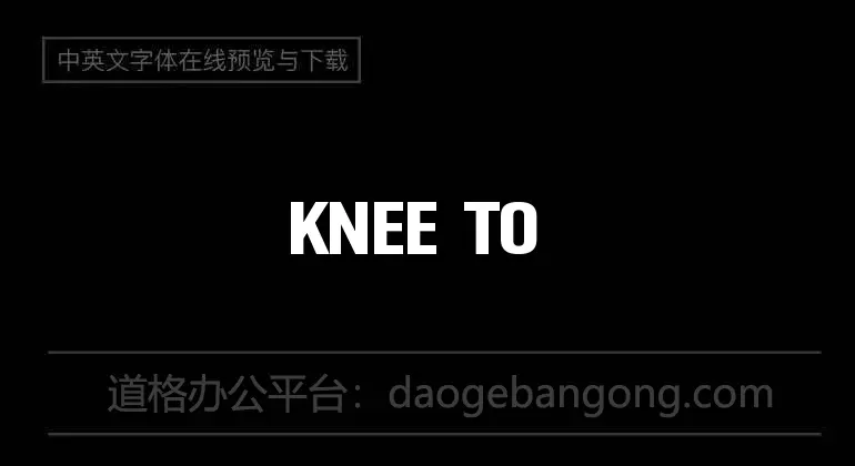 Knee to the face Font