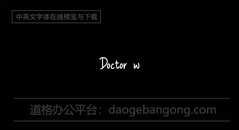 Doctor who Font
