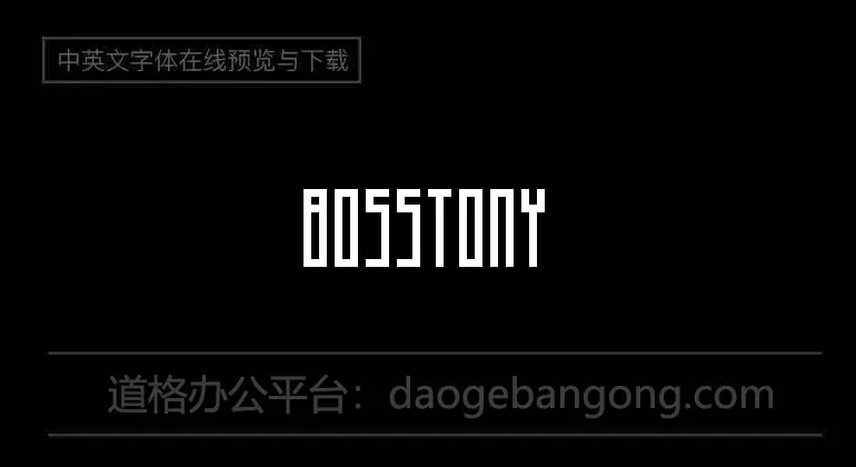 Bosstony 3 Font