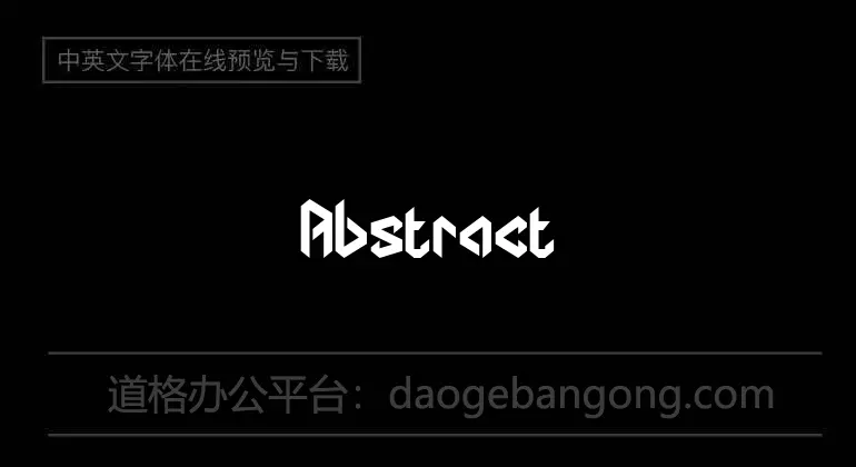 Abstraction Font