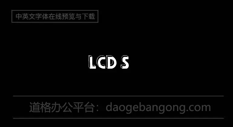 LCD Solid Font