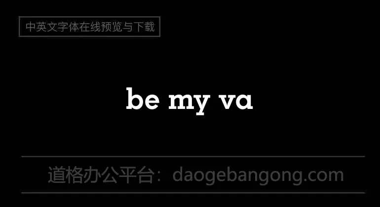 be my valentine Font