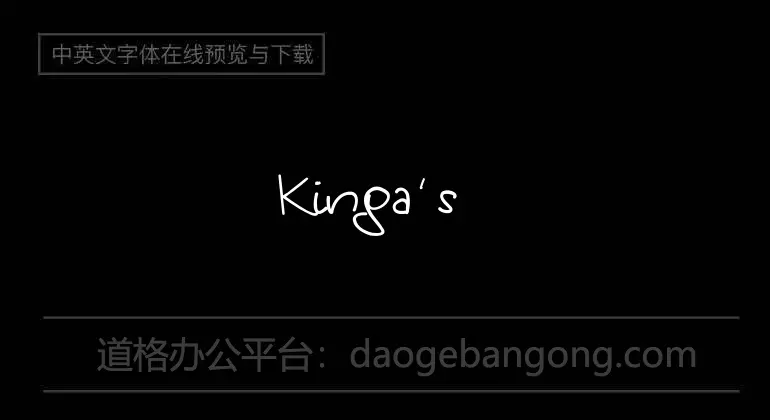 Kinga's Handwriting Font