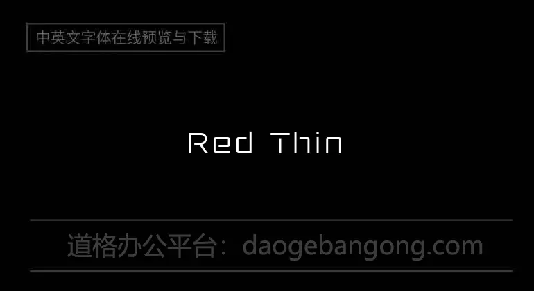 Red Thinker Light Font