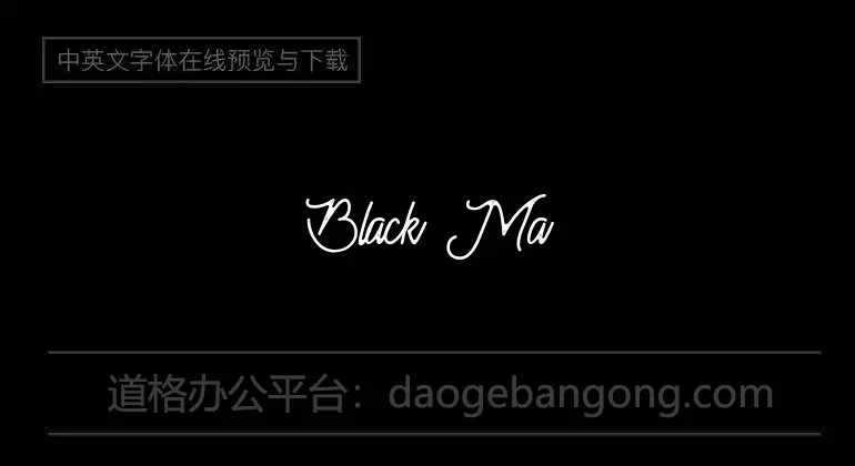 Black Marker Font