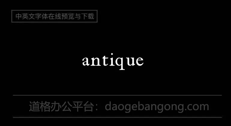 antique roman Font