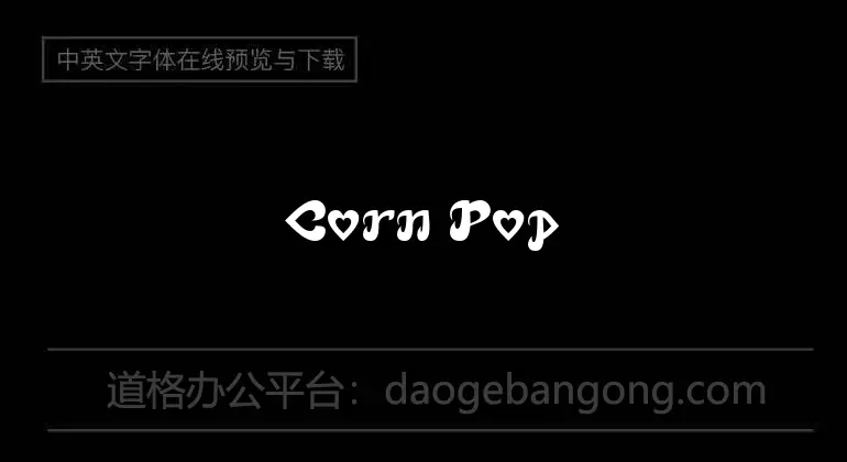 Corn Pop Four (2016) Font