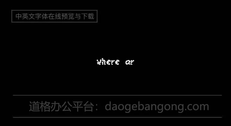 where are you Font