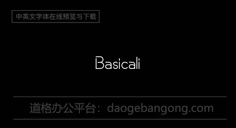 Basicaline Font