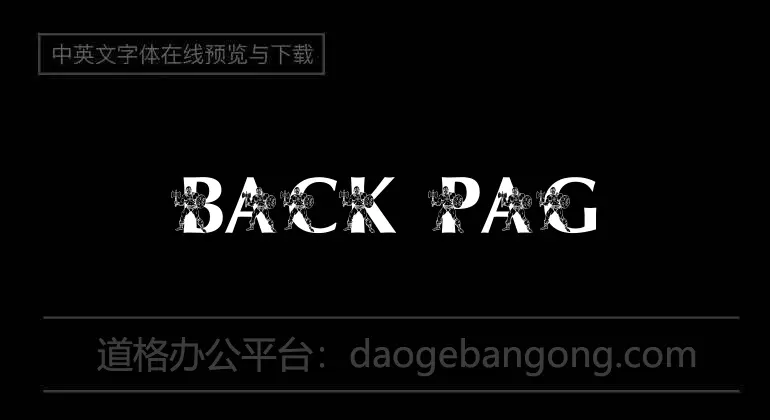 Back Page Font