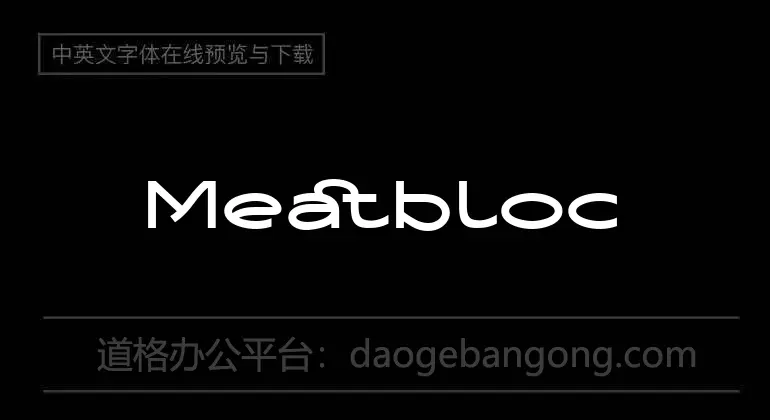 Meatblock Font