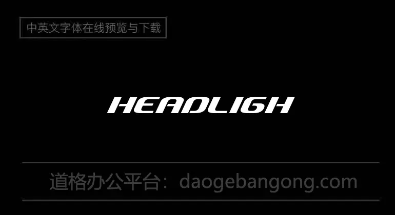 Headlight Font