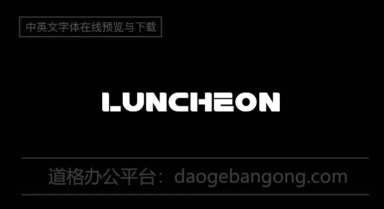 Luncheonette Font