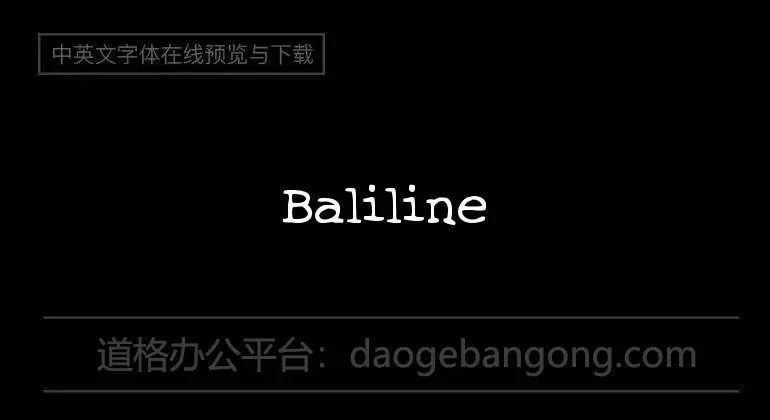 Baliline Font