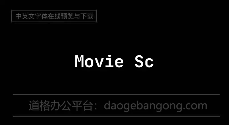 Movie Script Ending Font