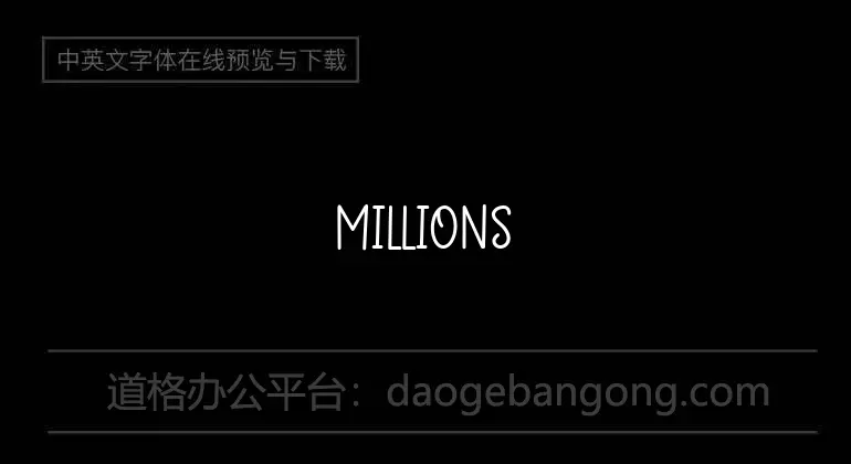 Millions Journey Font